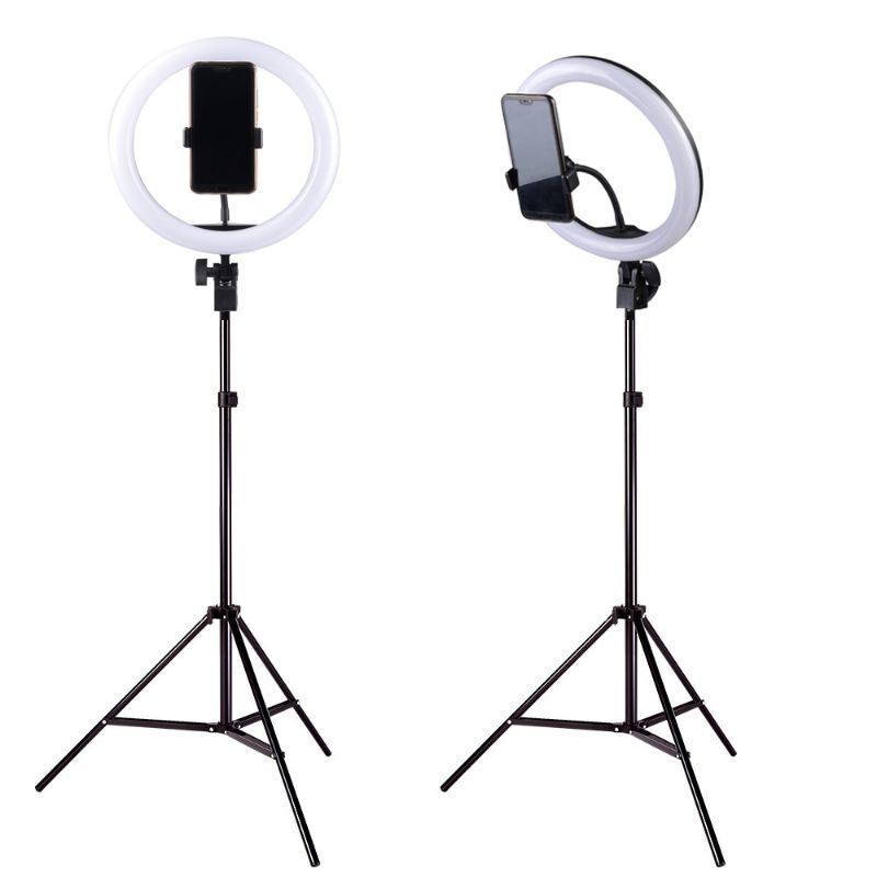 Lampu Halo Ring Light LED Selfie with Smartphone Holder - lampu makeup