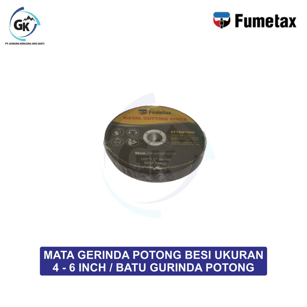 MATA GERINDA POTONG BESI UKURAN 4 - 6 INCH / BATU GURINDA POTONG