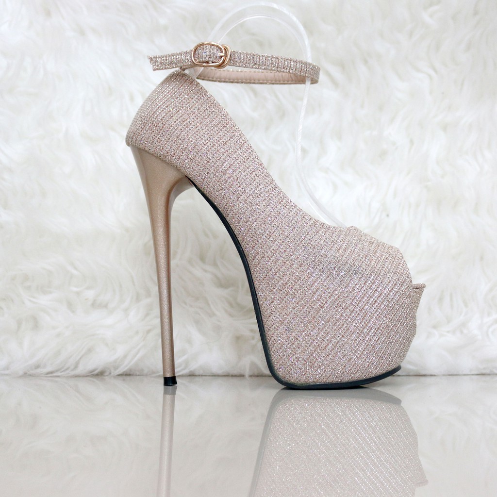 YKshoes 1039 high heels 17cm 17 cm shoes import sepatu wanita peep toe bartier silver gold grey hita-3