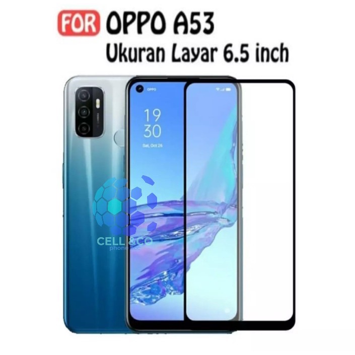 Tempered Glass Full HD OPPO A53 Anti Gores Premium Screen Protector Pelindung Layar OPPO A53