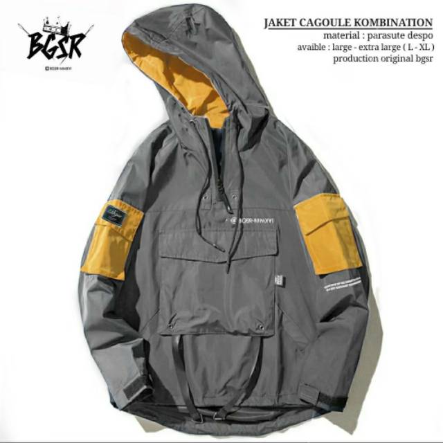 Jaket Cagoule Hoodie Pria Original BGSR Terbaik Terlaris