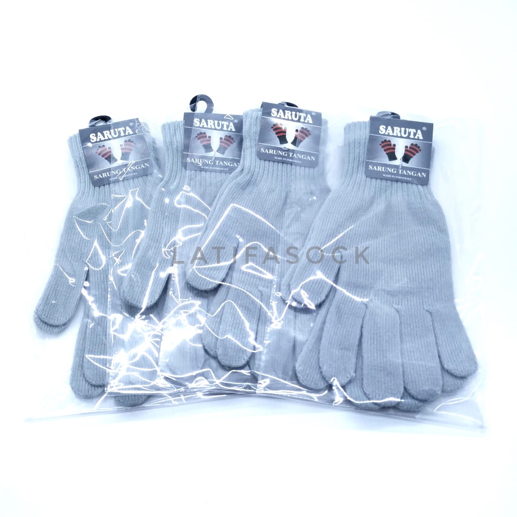 Sarung Tangan Rajut Sarung Tangan Motor Dewasa UNISEX Warna ABU MUDA POLOS