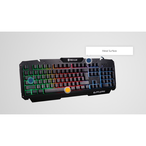 Keyboard Gaming Rexus K9D Semi Mechanical 19 Keys Anti Ghost - RX-K9D Terbaru