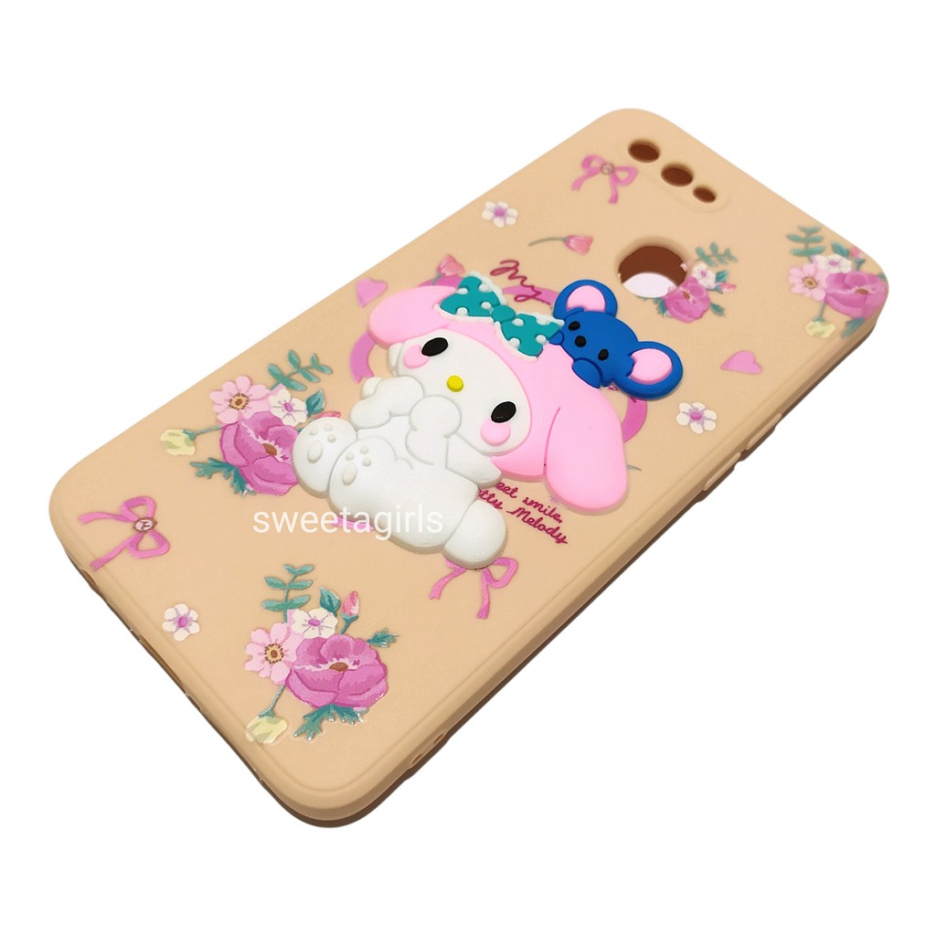 Casing Silikon Lucu Boneka Timbul 3D untuk Oppo A5s-A12-A7-F9-A11K ( Sama Ukuran ) sweetacase.id / Baby Silikon Case Candy Macaron Boneka Timbul motif pretty melody/Elmo/mickey mouse/bobba girl/doraemon/gucci / Aesthetic Casing silikon lembut