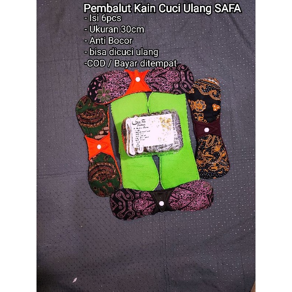 Safa Menspad Night Katun isi 6pcs / Pembalut Cuci Ulang