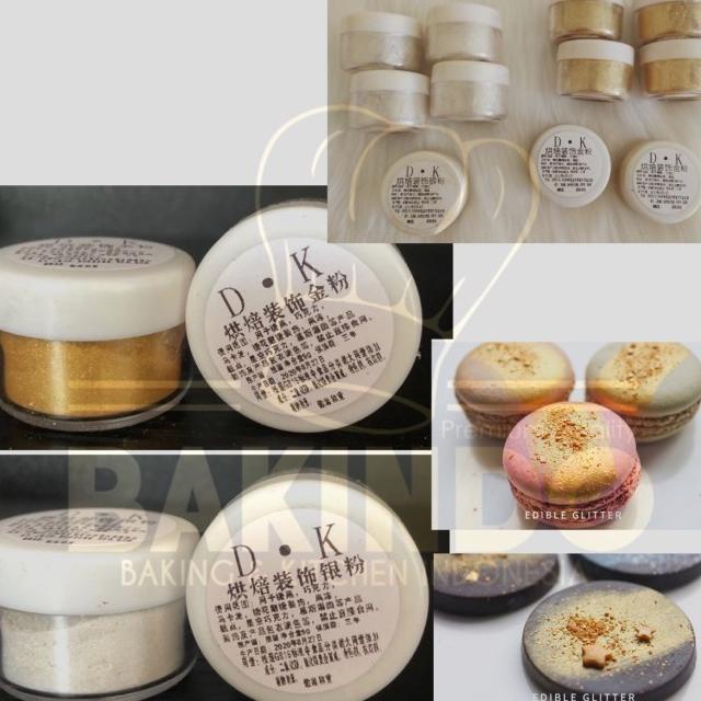 

Get Now BAKINDO Edible Glitter Gold Silver [AMAN DIKONSUMSI] kemasan 5gram FLASH SHOP