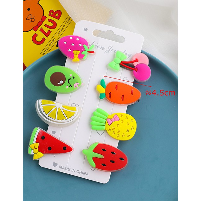 LRC Jepit Rambut Fashion Color Alloy Clay Fruit Duckbill Clip K85853