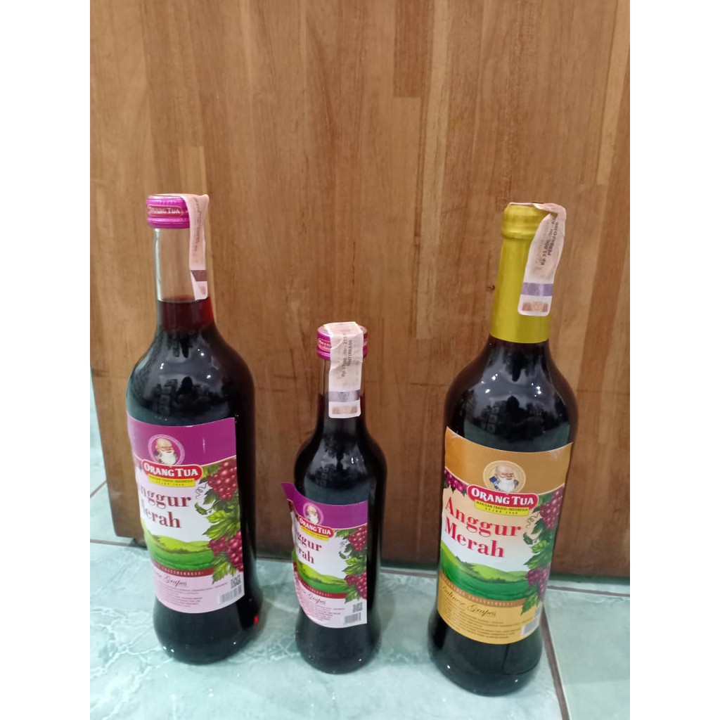 Anggur Merah Cap Orang Tua Botol Kecil 19 Shopee Indonesia