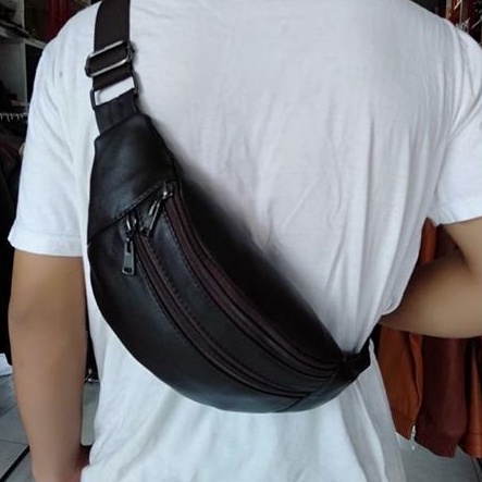 Tas selempang kulit asli garut sukaregang tas slingbag kulit domba asli