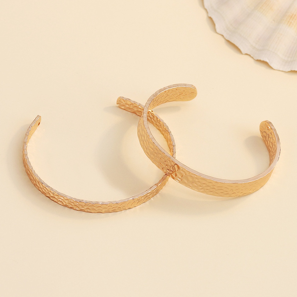 Hu Hu Hu Hu Hu Alat Bantu Pasang Kacamata♡ Gelang Bangle Open Cuff Adjustable Motif Perkusi Bahan Tembaga Untuk Wanita