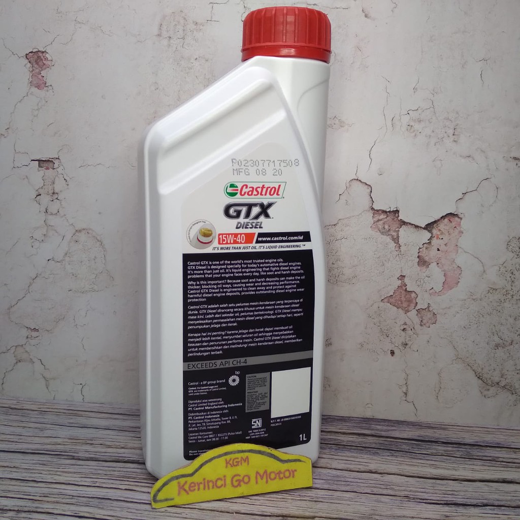 Oli Castrol GTX 15W-40 CI-4/E7 1Liter Diesel - Castrol GTX 15W-40