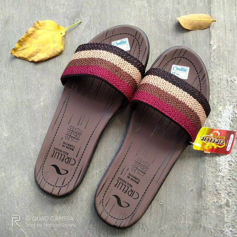 Sandal Slop Turki by Cirellie-Maroon