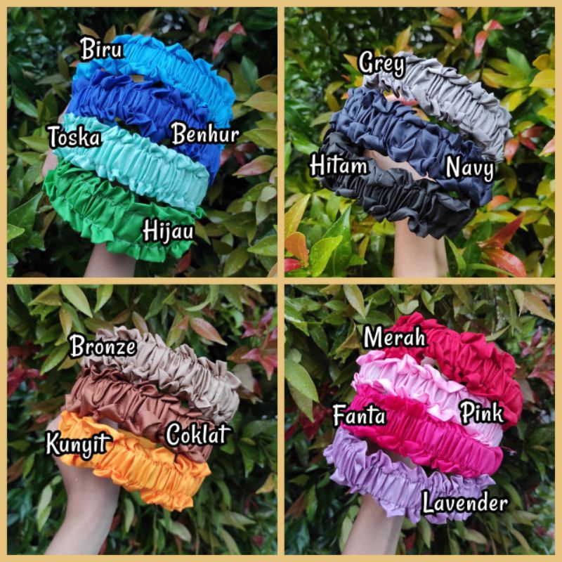 [ ECER ] Anti Patah Bando Scrunchie Bando Korea / Bando Nagita / Bandana Korean / Bando