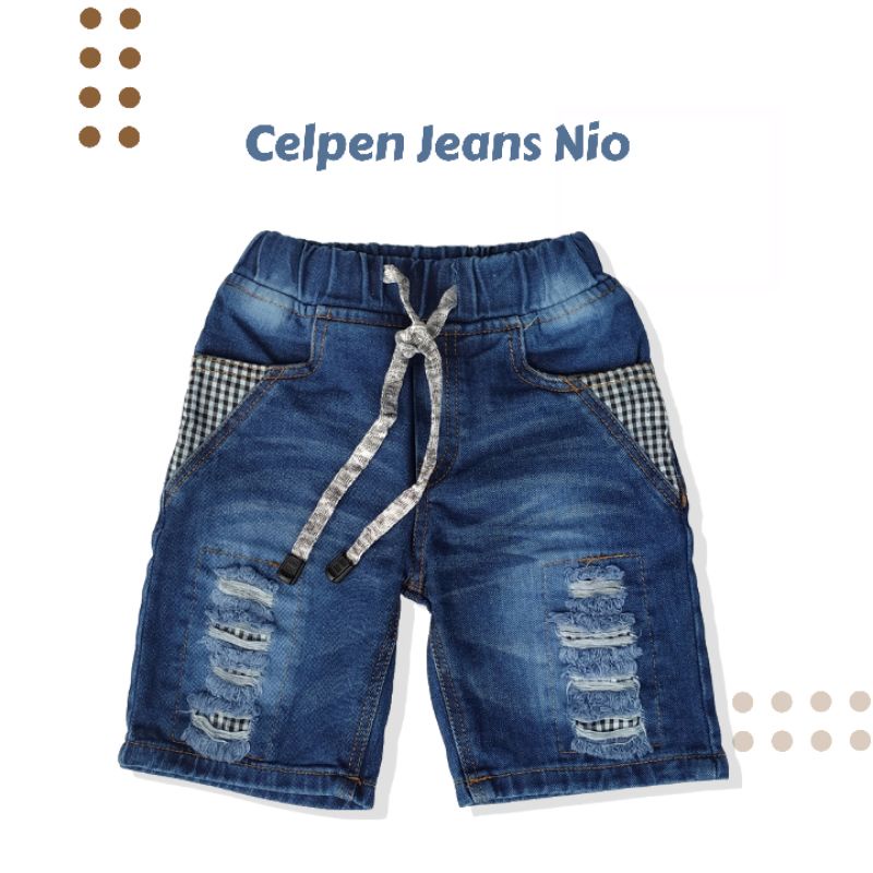 Celana Pendek Celpen Jeans Anak Cowok Laki Laki Usia  2 3 4 5 6 7 8 9 Tahun Variasi Repad