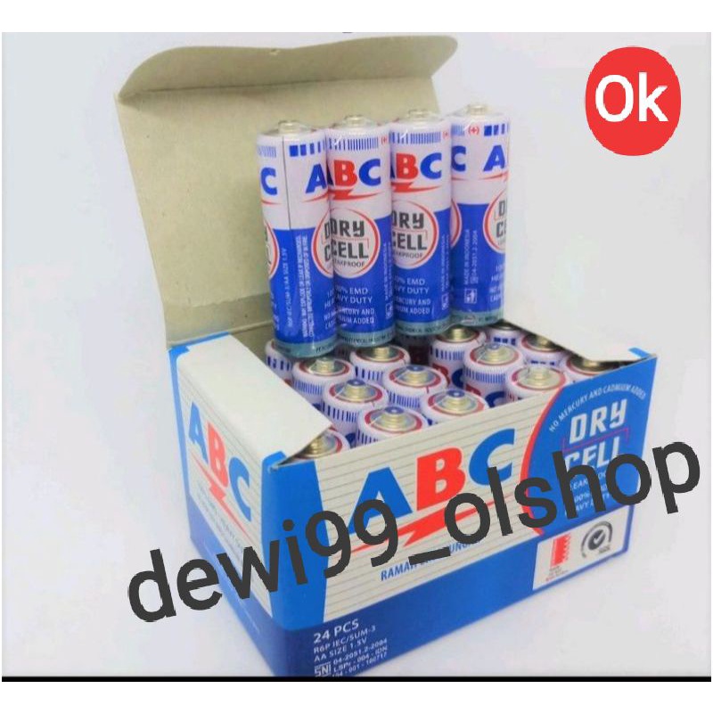 Baterai A2 ABC BIRU 1.5V baterai jam harga per 1 box isi 24 psc