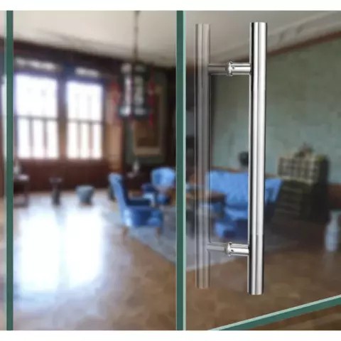 handle pintu baut tembus panjang 45cm 60cm gagang pintu kayu kaca pegangan pintu minimalis tarikan pintu hotel / apartemen