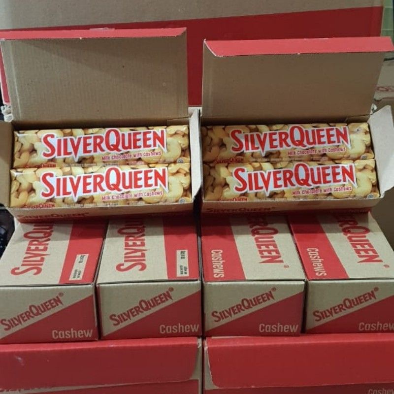 Silverqueen 58 gram 1 box (10 pcs) custom ucapan + free pita