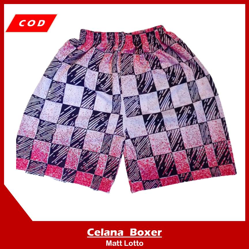 Celana Pendek Boxer Pria Wanita Bokser Cowok Cewek Motif