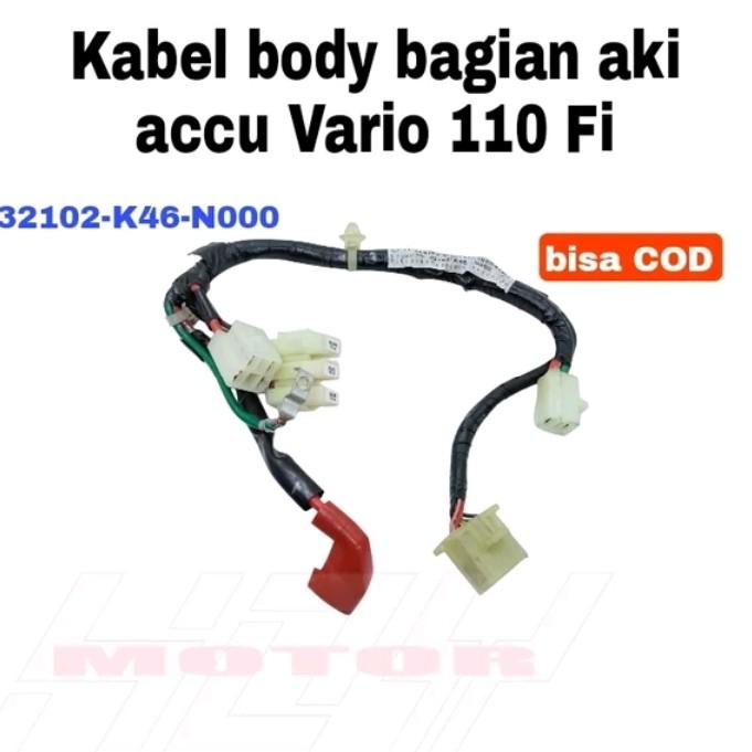 kabel body bagian aki accu Honda Vario 110 fi original