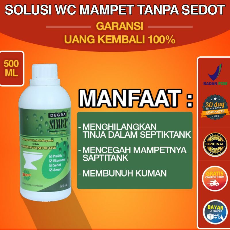 DEGRA SIMBA / ANTI SUMBAT WC / PEMBERSIH DAN PENYEDOT WC ALAMI (ASLI/ORIGINAL)