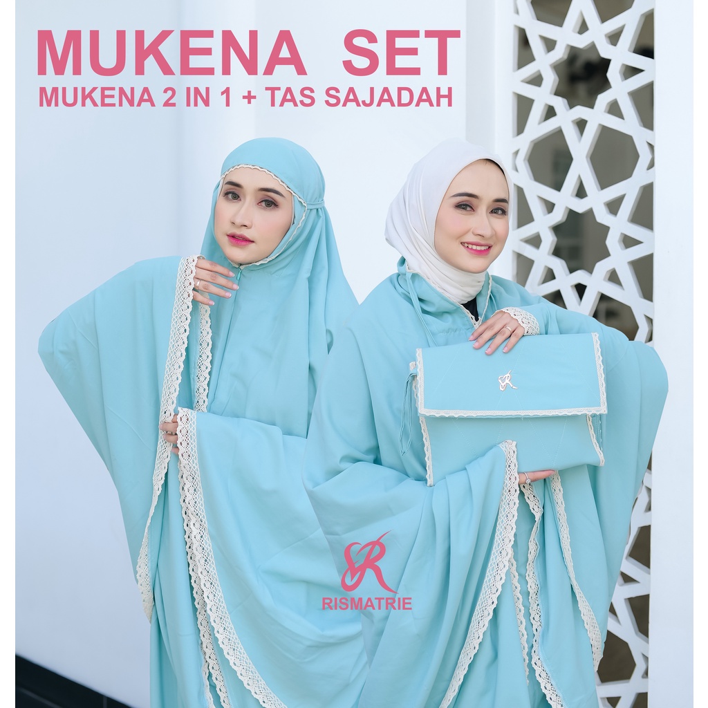 Mukena traveling mikro Dewasa Free Tas Mukena Bisa Jadi Sajadah Bahan Katun mukena travel tidak mudah kusut