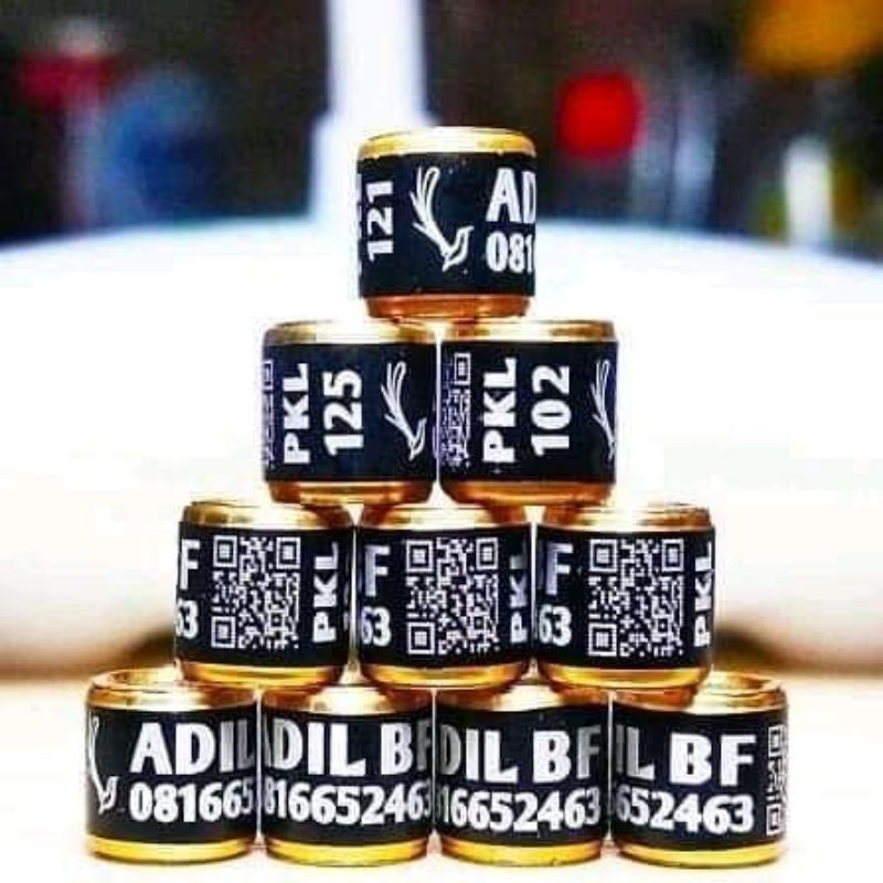RING BURUNG MK BARCODE LASER COSTUM  BEBAS (COD )/ BAYAR DI TEMPAT / RING KICAU