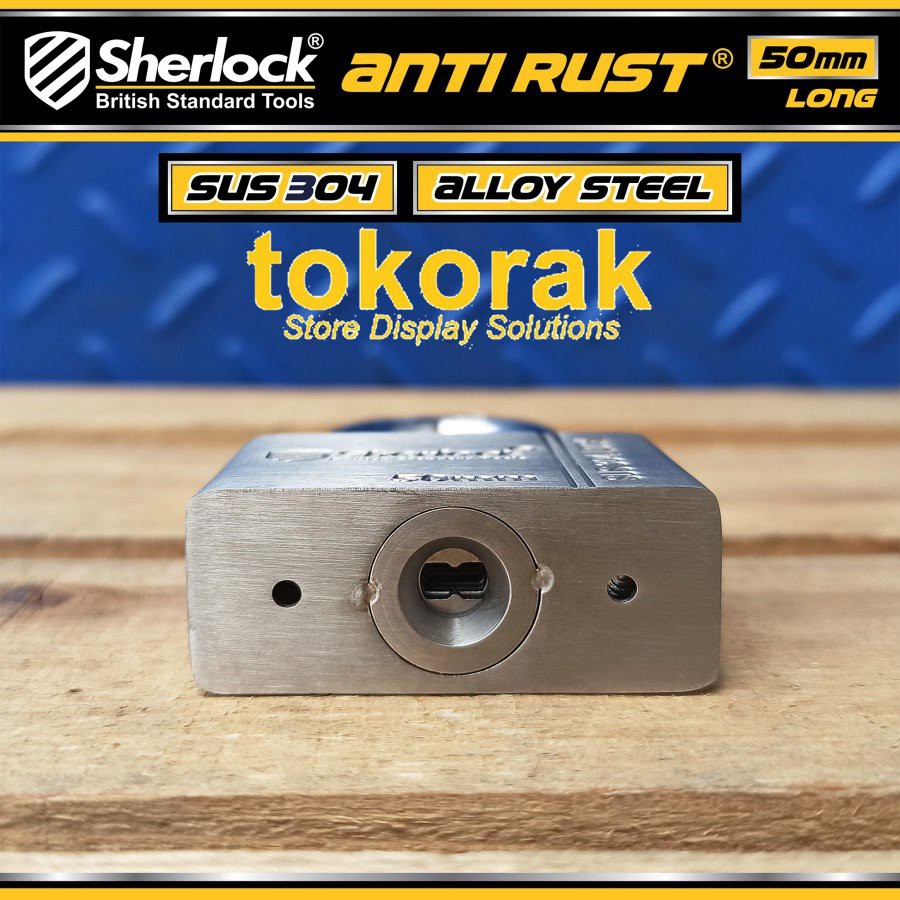 GEMBOK STAINLESS 304 ANTI RUST 50MM PJG SHERLOCK - GEMBOK ANTI KARAT