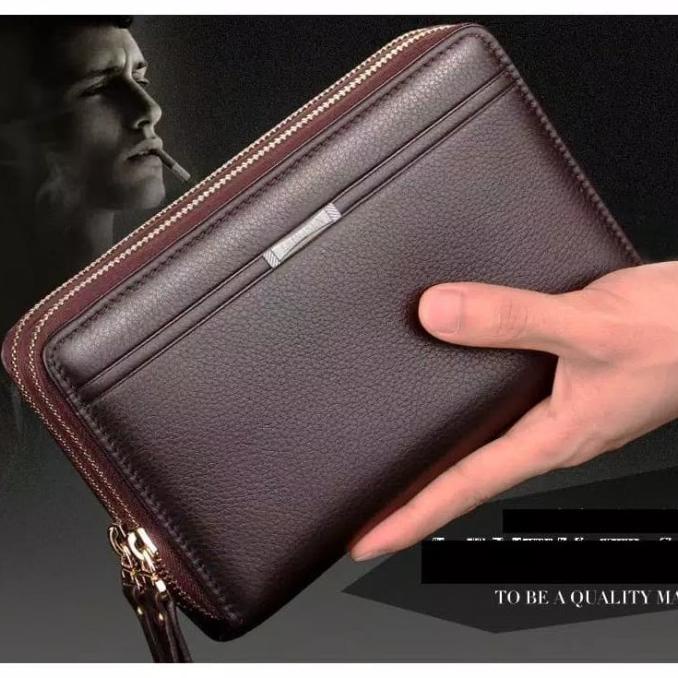 Dompet Kulit Asli Pria Baellerry Tas HandBag Besar Panjang Premium