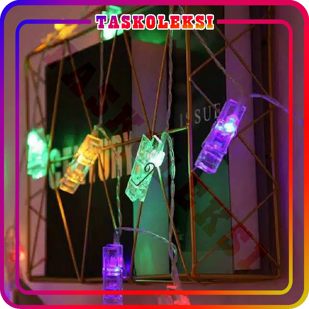 ☛TK☚ E014 Jepit Lampu Tumblr Transparan Klip Foto Mini Lampu Tumbler Akrilik Clip Photo Murah Import