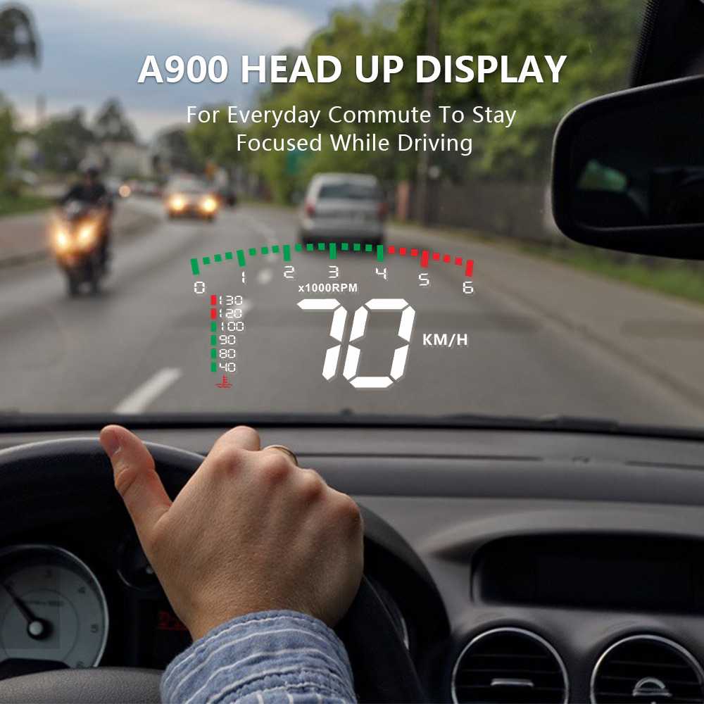 Display HUD Mobil OBD2 Speedometer Head-Up Projector