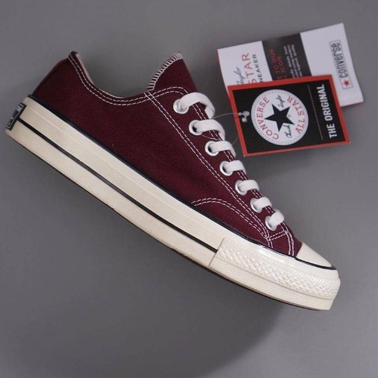 Bayar Di Tempat Sepatu Converse 70s Ox Merah Maroon / Converse 70s Dark Red Low Premium Hight Qualit