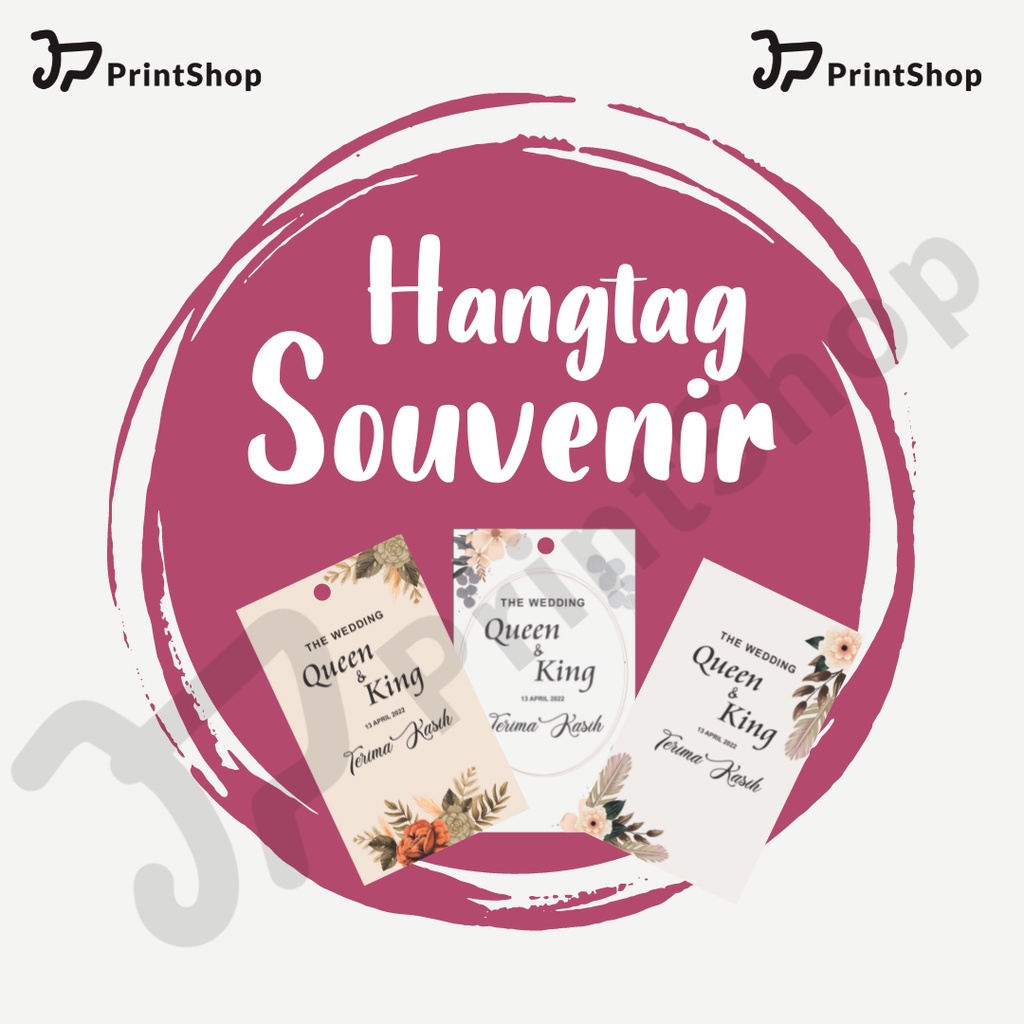 

Hangtag Souvenir _Hangtag Custom_Hang Tag Souvenir Wedding Murah / Hangtag Sovenir Simple & Elegan JP PRINTSHOP