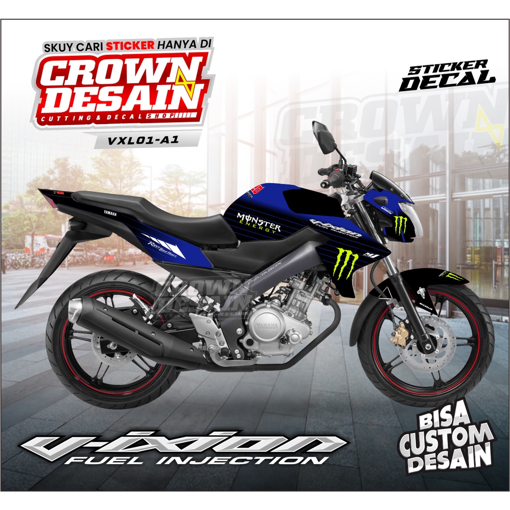 Decal Vixion Lightning Full Body Decal Vixion NVL Stiker Vixion Lightning 2012-2015