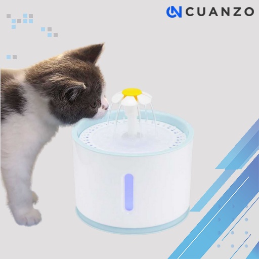 Water Dispenser Fountain Tempat Minum Anjing 2.4L / Dispenser Tempat Wadah Minum Kucing Anjing Air Mancur Pancuran Mengalir Anti Tumpah Anti Semut Anti Basah Alumunium Mini Single Beridiri Pet Otomatis Portable Portabel Besar / Dispenser Minuman Anjing