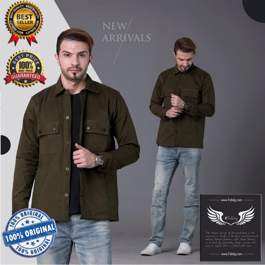 JAKET SEMI PARKA / SEMI PARKA WOLV ORIGINAL HIJAU ARMY BAHAN COTTON TERSEDIA 3 PILIHAN WARNA