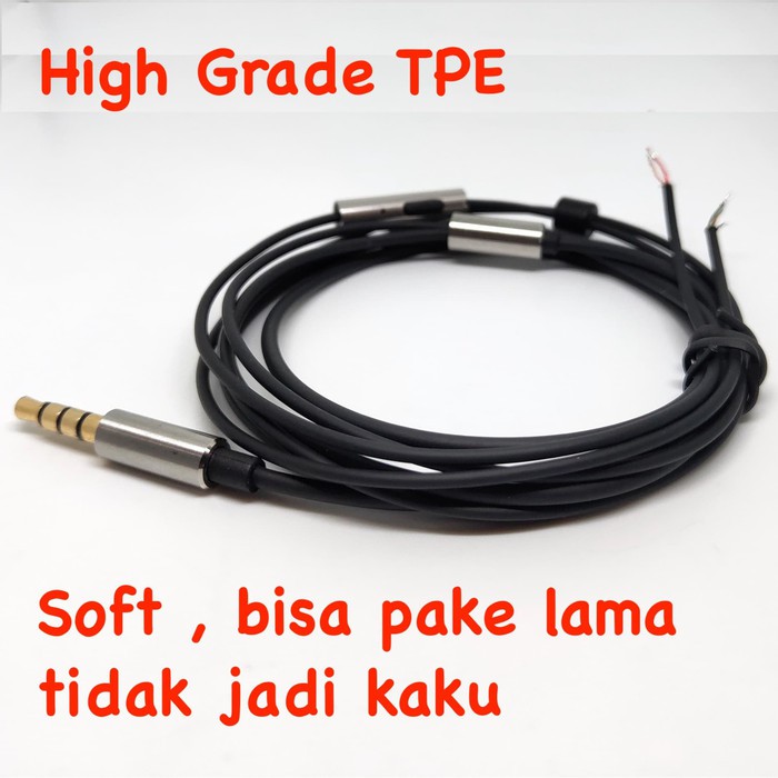 HD Microphone High Grade TPE Earphone Cable Replacement Best Quality