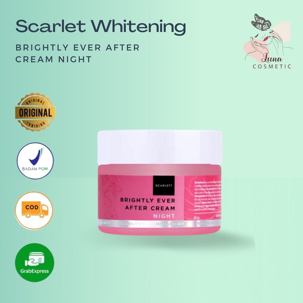 Scarlett Whitening Brightly Ever After Night Cream Scarlet Scarlett Whitening by Felicya Angelista