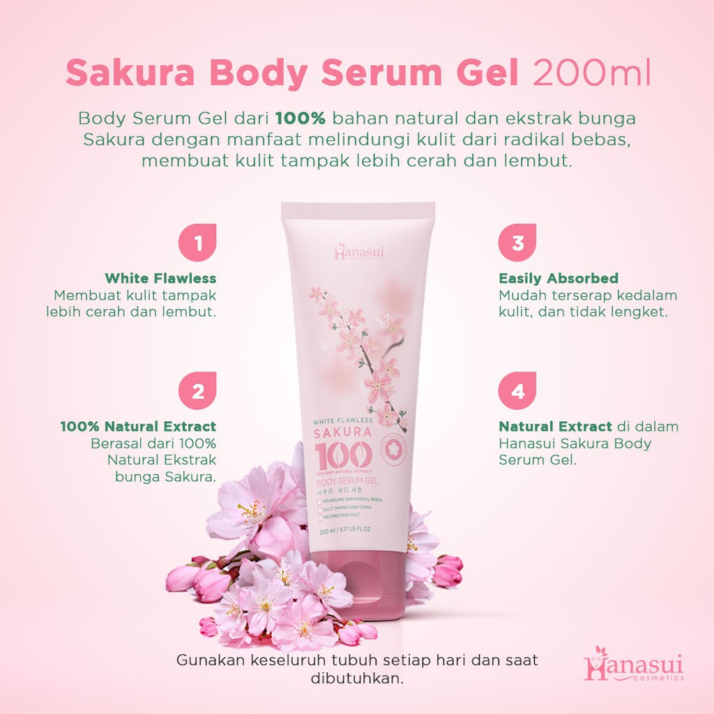 Body Serum Hanasui Body Lotion Serum Gel Sakura