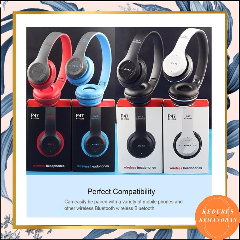 P47 Headphone Wireless Bluetooth Stereo 5.0+EDR