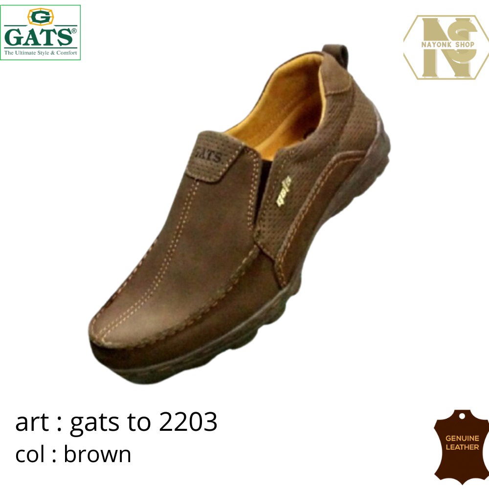 Sepatu Kulit Gats TO 2203 Brown.Sepatu Original By Gats