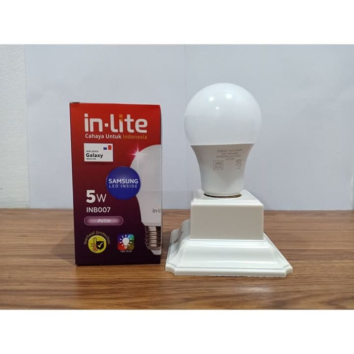 Bohlam Lampu LED 5W 5 W 5WATT 5 WATT INLITE IN-LITE - Putih