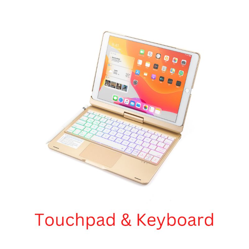 Ipad Magic Keyboard RGB Backled 360 Foldable Smart Keyboard with Touchpad for Ipad 10.2 Gen 7 8 9 10.5 Inch