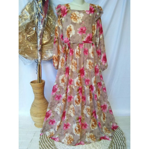 GAMIS CERUTY MOTIF BUNGA BESAR