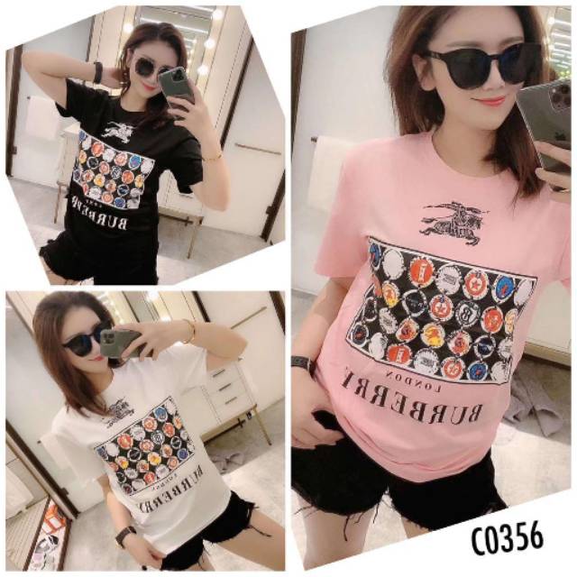 Kaos wanita Burberry import C0356
Bahan kaos premium / Tshirt wanita import /  Tumblr tee
