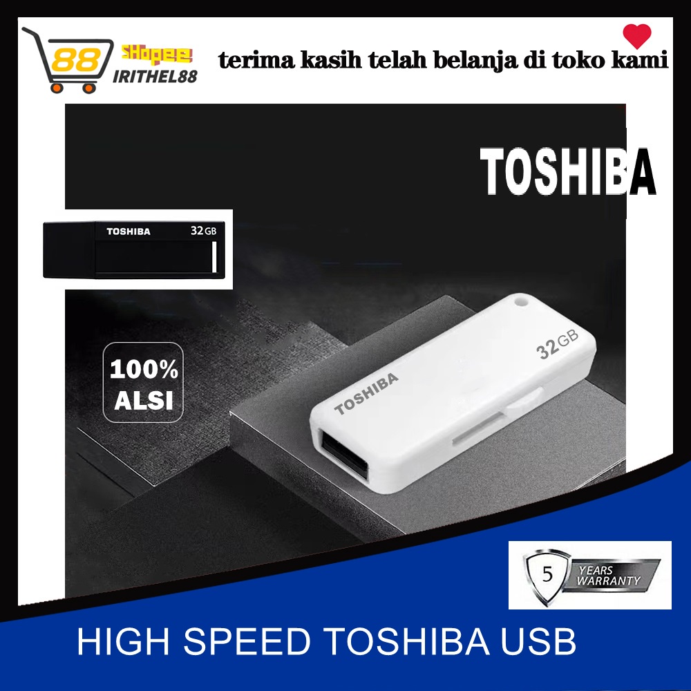 Toshiba Flashdisk High Speed 32GB/64GB/128GB Microvault USB 3.0 Flash Drive U203 Original Garansi Resmi Flashdisk TransMemory USB 2.0 Alsi