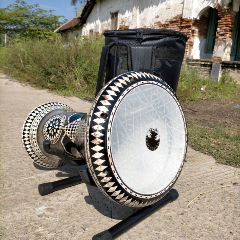DARBUKA MOTIF EMIN 9inc FULLSET TAS KUNCI L
