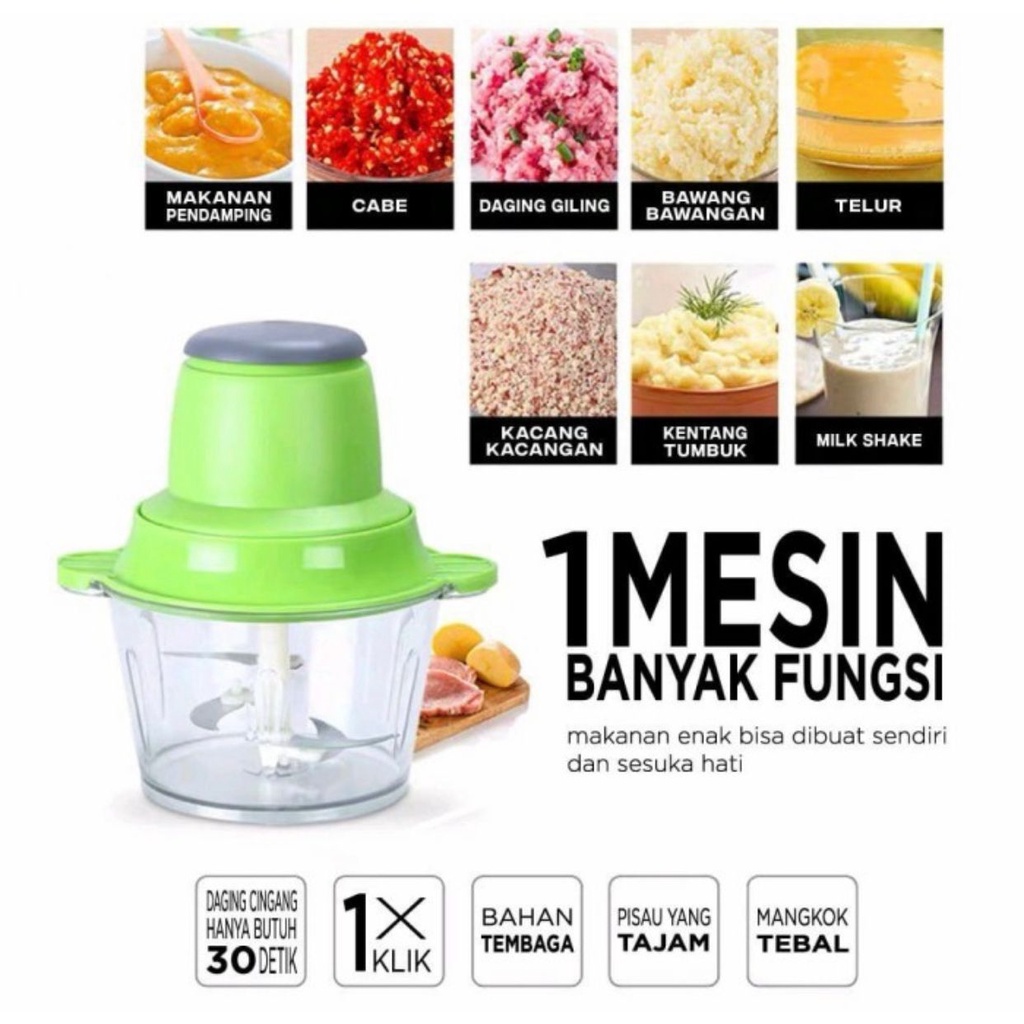 BLENDER DAGING STAINLESS STEEL 2 LITER / MEAT GRINDER / BLENDER KAPSUL CAPSULE TERMURAH