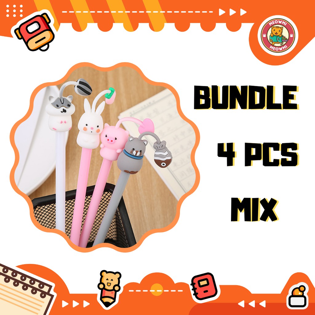 

Pulpen Motif Animal Fav Food Bundle 4 Pcs Mix Warna PN0337