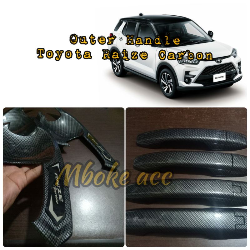 Jual Outer Handle Toyota Raize Motif Carbon Logo Raize Sportivo ...
