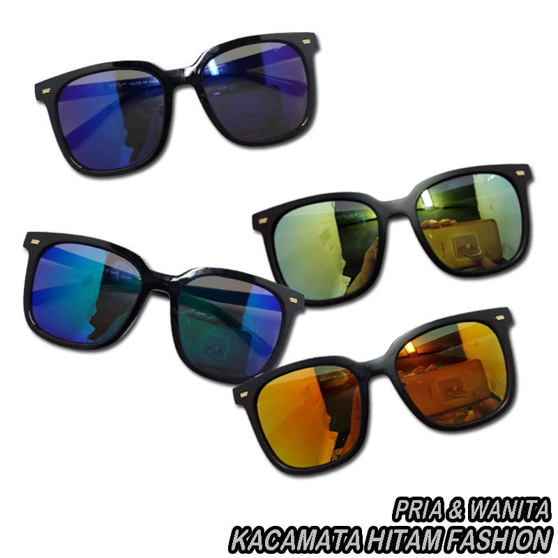 Kacamata Hitam Anti Silau Lensa Black Mirror Fashion Pria Wanita Unisex Sunglasses Big Eye Kacamata Gaya Berkendara Kacamata Sepeda Kacamata Dewasa Normal Fashion Traveling Kacamata Outdoor